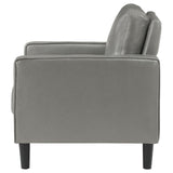 Ruth Gray Faux Leather Upholstered Track Arm Accent Chair from Coaster - Luna Furniture