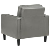 Ruth Gray Faux Leather Upholstered Track Arm Accent Chair from Coaster - Luna Furniture