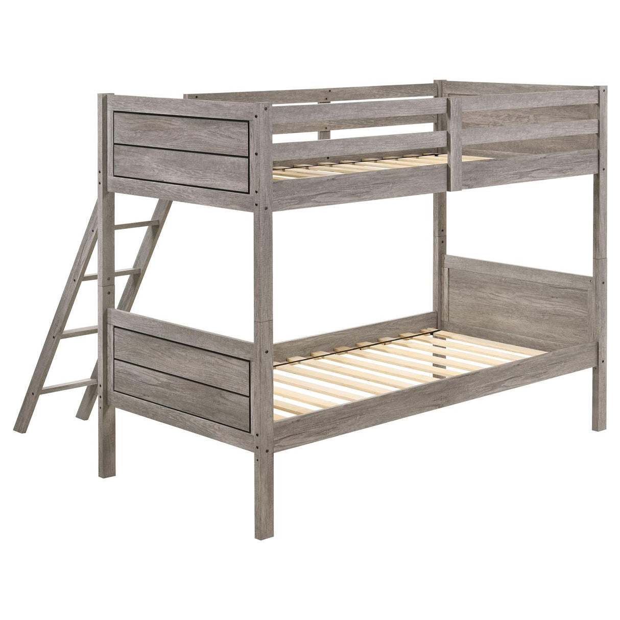 Ryder Weathered Taupe Twin over Twin Bunk Bed from Coaster - Luna Furniture