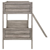 Ryder Weathered Taupe Twin over Twin Bunk Bed from Coaster - Luna Furniture