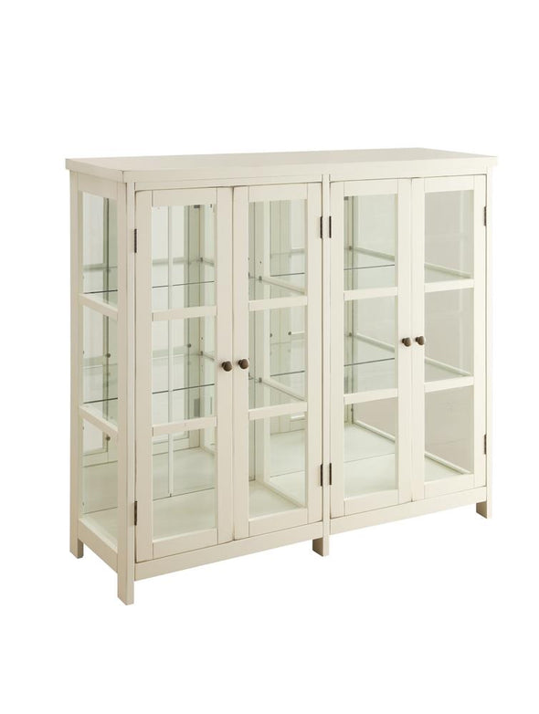 Sable 4-door Display Accent Cabinet White - 950306 - Luna Furniture