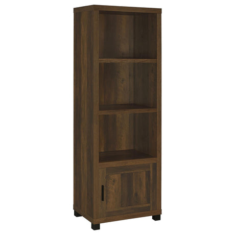 Sachin 3-shelf Media Tower With Storage Cabinet Dark Pine - 707736 - Luna Furniture