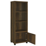 Sachin Dark Pine 3-S helf Media Tower With Storage Cabinet from Coaster - Luna Furniture