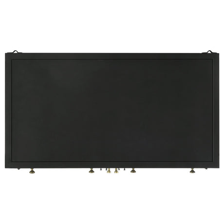 Sadler Black 2-Drawer Accent Cabinet with Glass Doors from Coaster - Luna Furniture