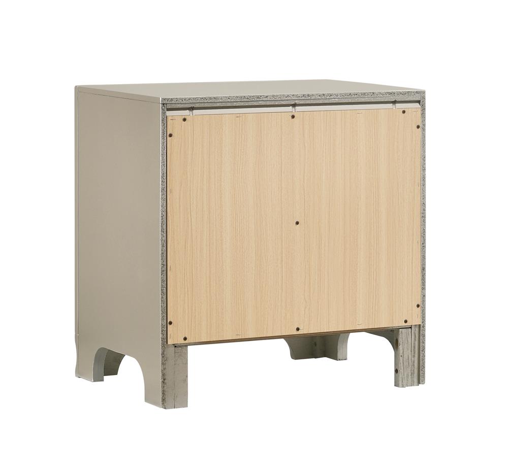 Salford 2-drawer Nightstand Metallic Sterling - 222722 - Luna Furniture
