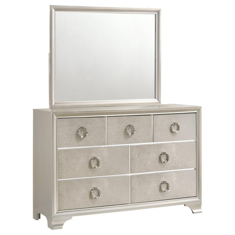 Salford 7-drawer Dresser with Mirror Metallic Sterling - 222723M - Luna Furniture