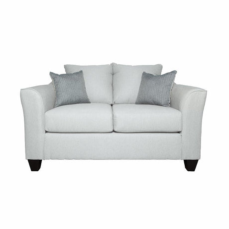 Salizar Upholstered Track Arm Fabric Loveseat Grey Mist - 508582 - Luna Furniture