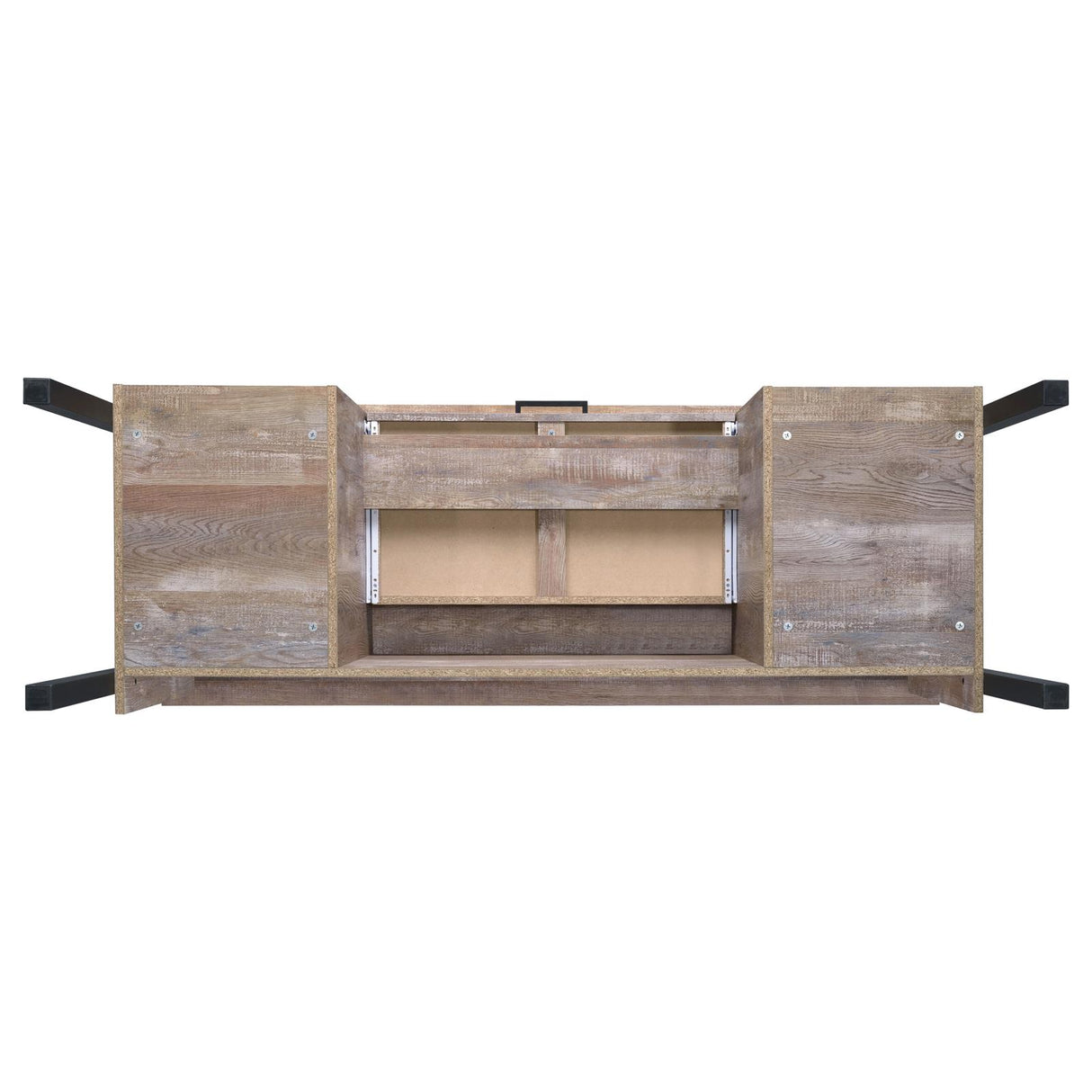 Samson Weathered Oak 4-Drawer Office Desk from Coaster - Luna Furniture