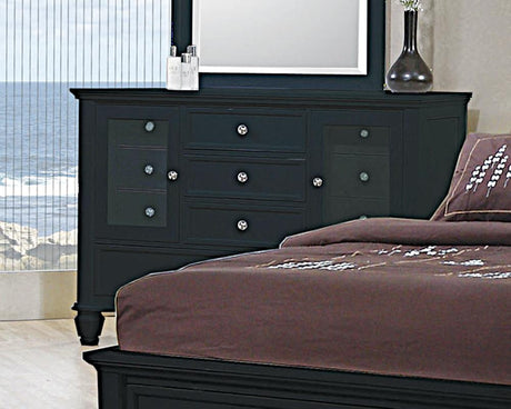Sandy Beach 11-drawer Dresser Black - 201323 - Luna Furniture