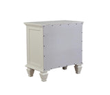 Sandy Beach 3-drawer Nightstand White - 201302 - Luna Furniture