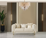 Santana Ivory Velvet Loveseat from Nova Furniture - Luna Furniture