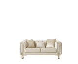 Santana Ivory Velvet Loveseat from Nova Furniture - Luna Furniture