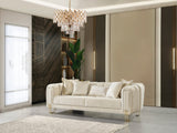 Santana Ivory Velvet Sofa from Nova Furniture - Luna Furniture
