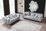 Santana Silver Velvet Sofa & Loveseat from Nova Furniture - Luna Furniture