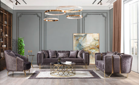 Santana Smoke Velvet Chair from Nova Furniture - Luna Furniture