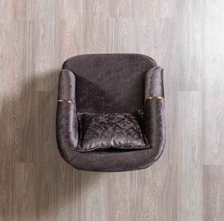 Santana Smoke Velvet Chair from Nova Furniture - Luna Furniture
