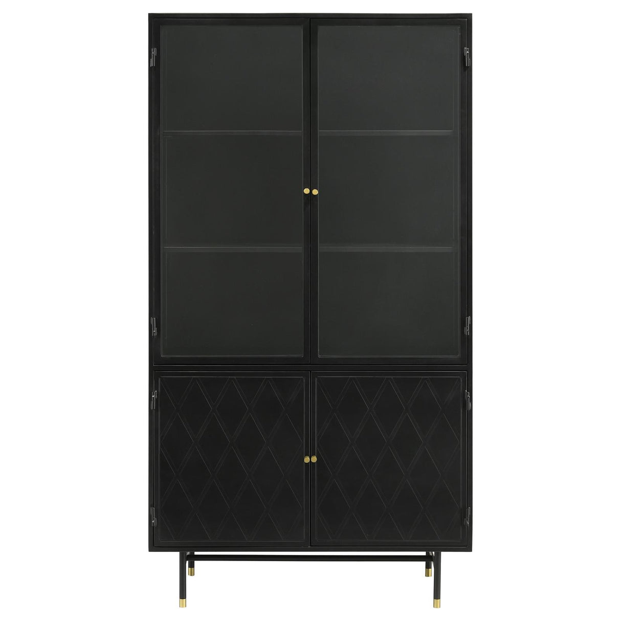 Santiago Rectangular 4-door Cabinet Matte Black - 951134 - Luna Furniture