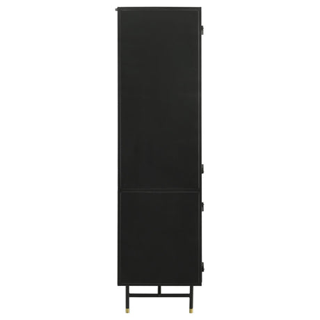 Santiago Matte Black Rectangular 4-Door Cabinet from Coaster - Luna Furniture