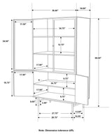 Santiago Rectangular 4-door Cabinet Matte Black - 951134 - Luna Furniture