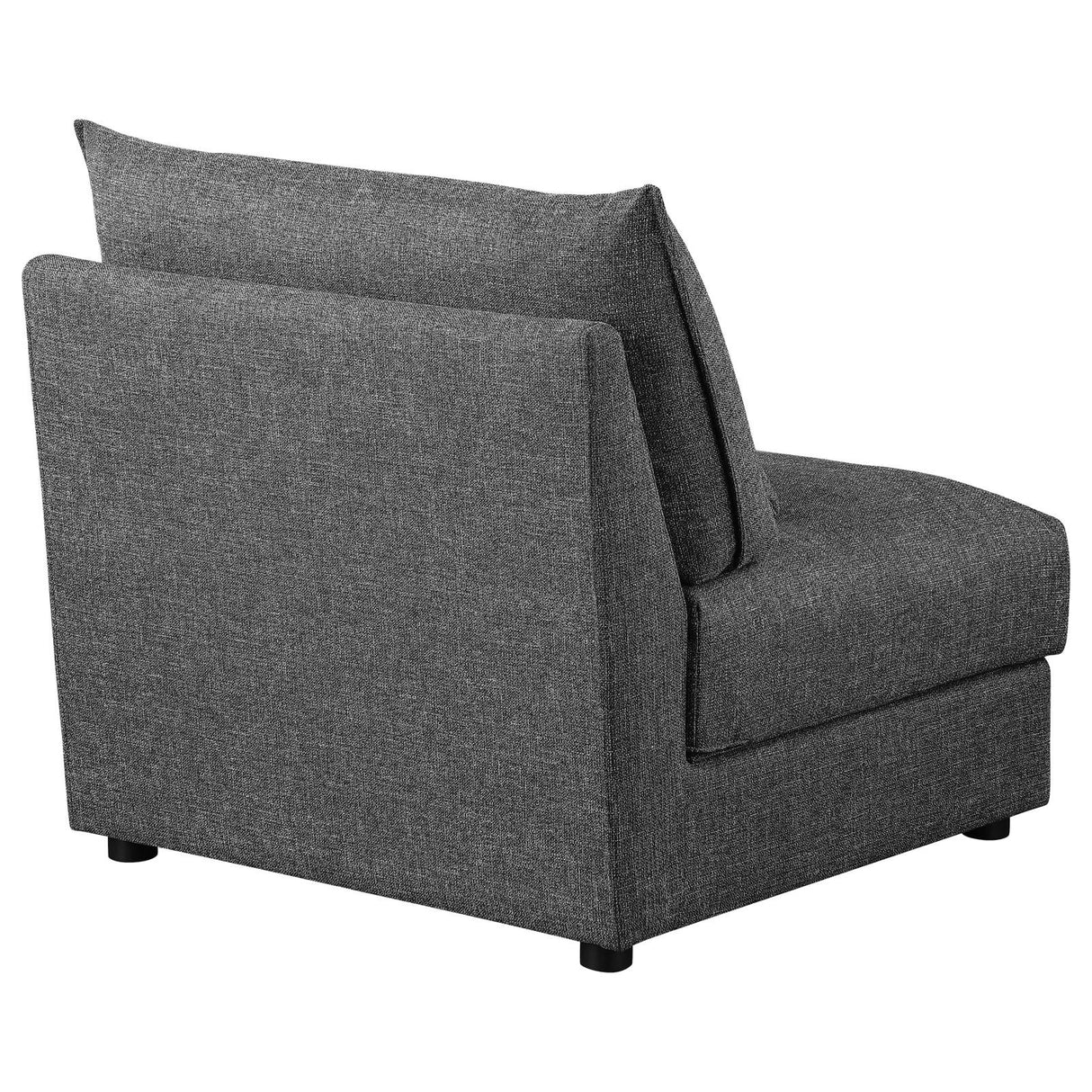 Sasha Upholstered Armless Chair Barely Black from Coaster - Luna Furniture