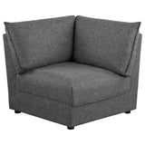 Sasha Upholstered Corner Chair Barely Black from Coaster - Luna Furniture