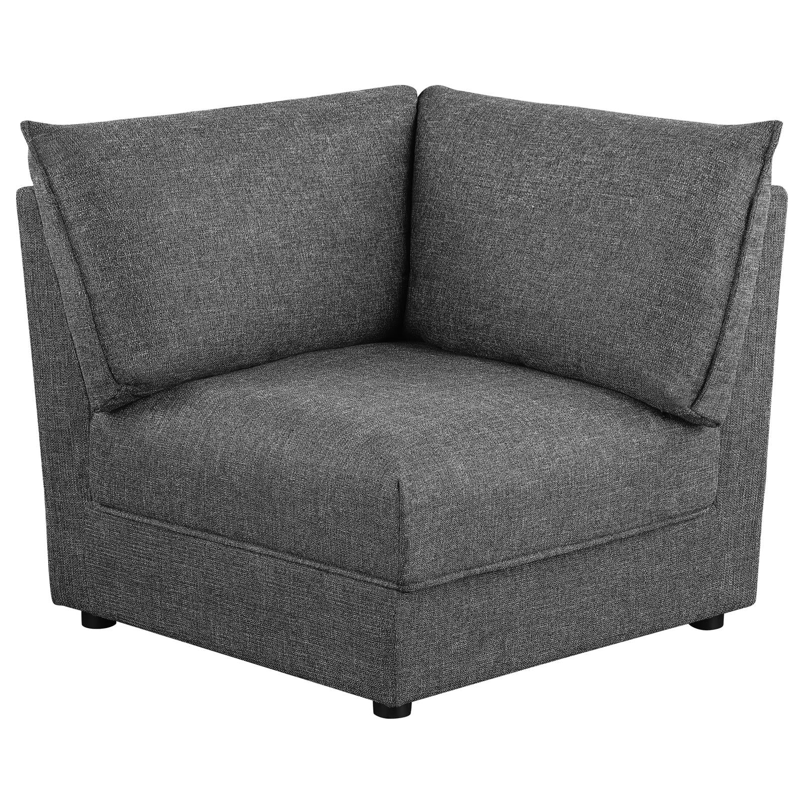 Sasha Upholstered Corner Chair Barely Black from Coaster - Luna Furniture
