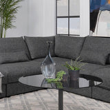 Sasha Upholstered Corner Chair Barely Black from Coaster - Luna Furniture