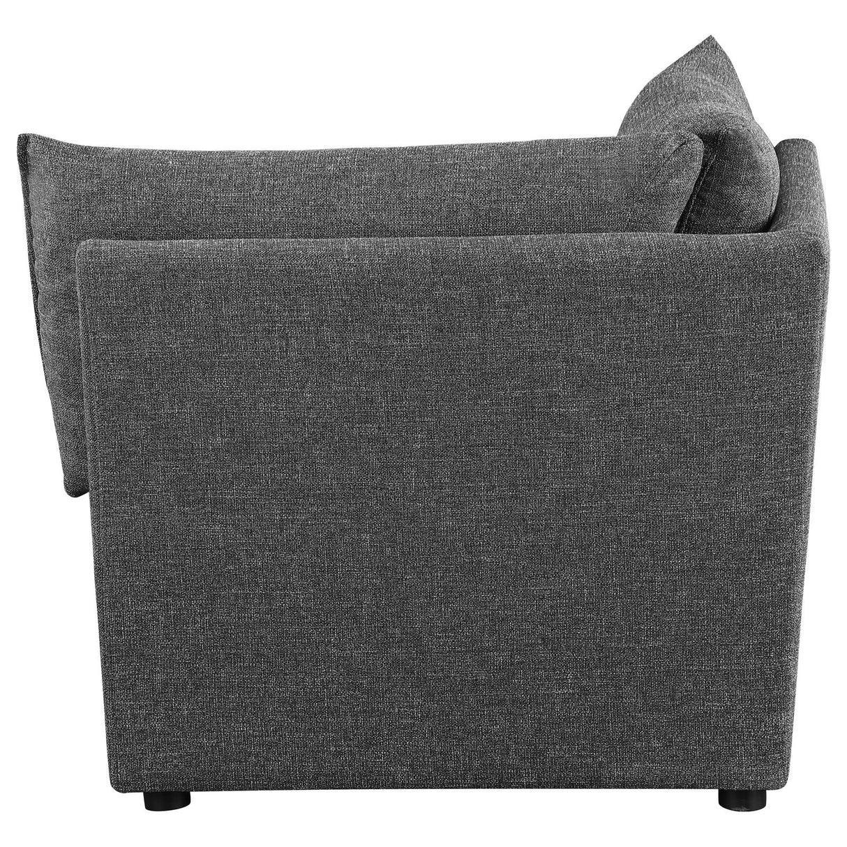 Sasha Upholstered Corner Chair Barely Black from Coaster - Luna Furniture