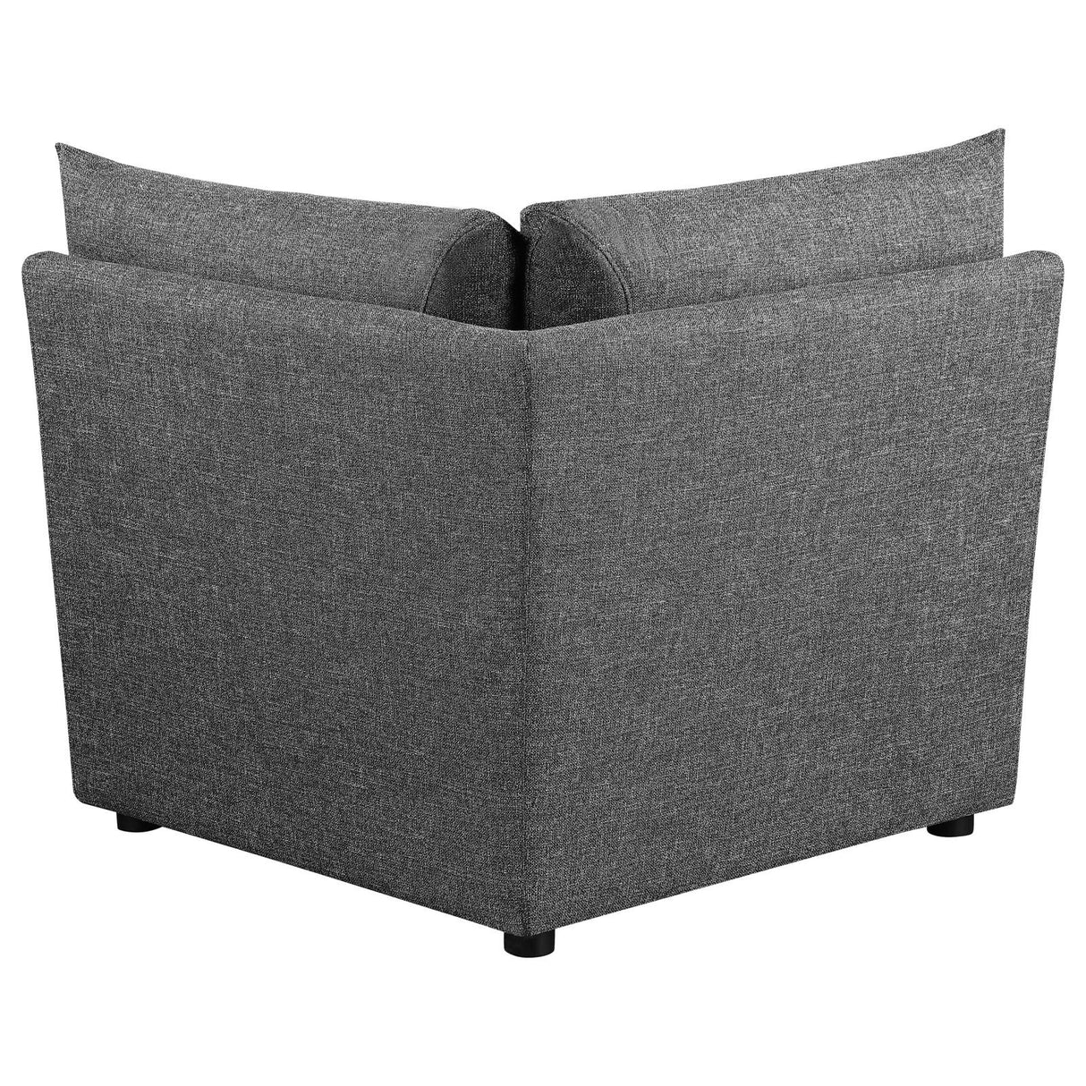 Sasha Upholstered Corner Chair Barely Black from Coaster - Luna Furniture