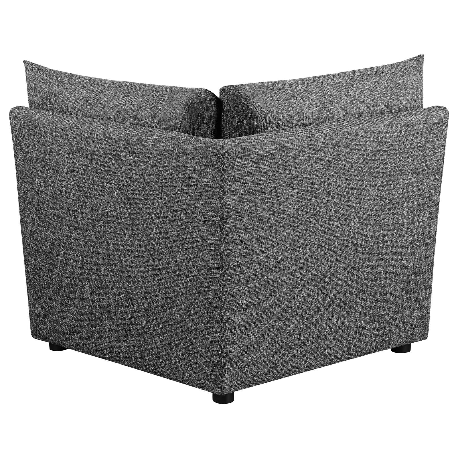 Sasha Upholstered Corner Chair Barely Black from Coaster - Luna Furniture