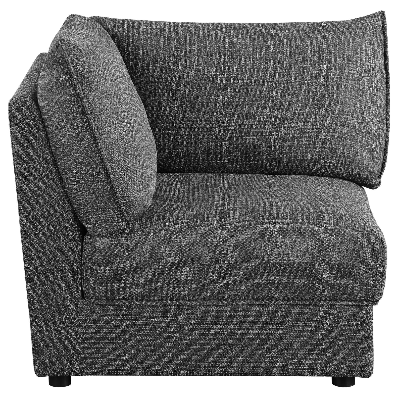 Sasha Upholstered Corner Chair Barely Black from Coaster - Luna Furniture