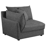 Sasha Upholstered LAF Chair Barely Black from Coaster - Luna Furniture