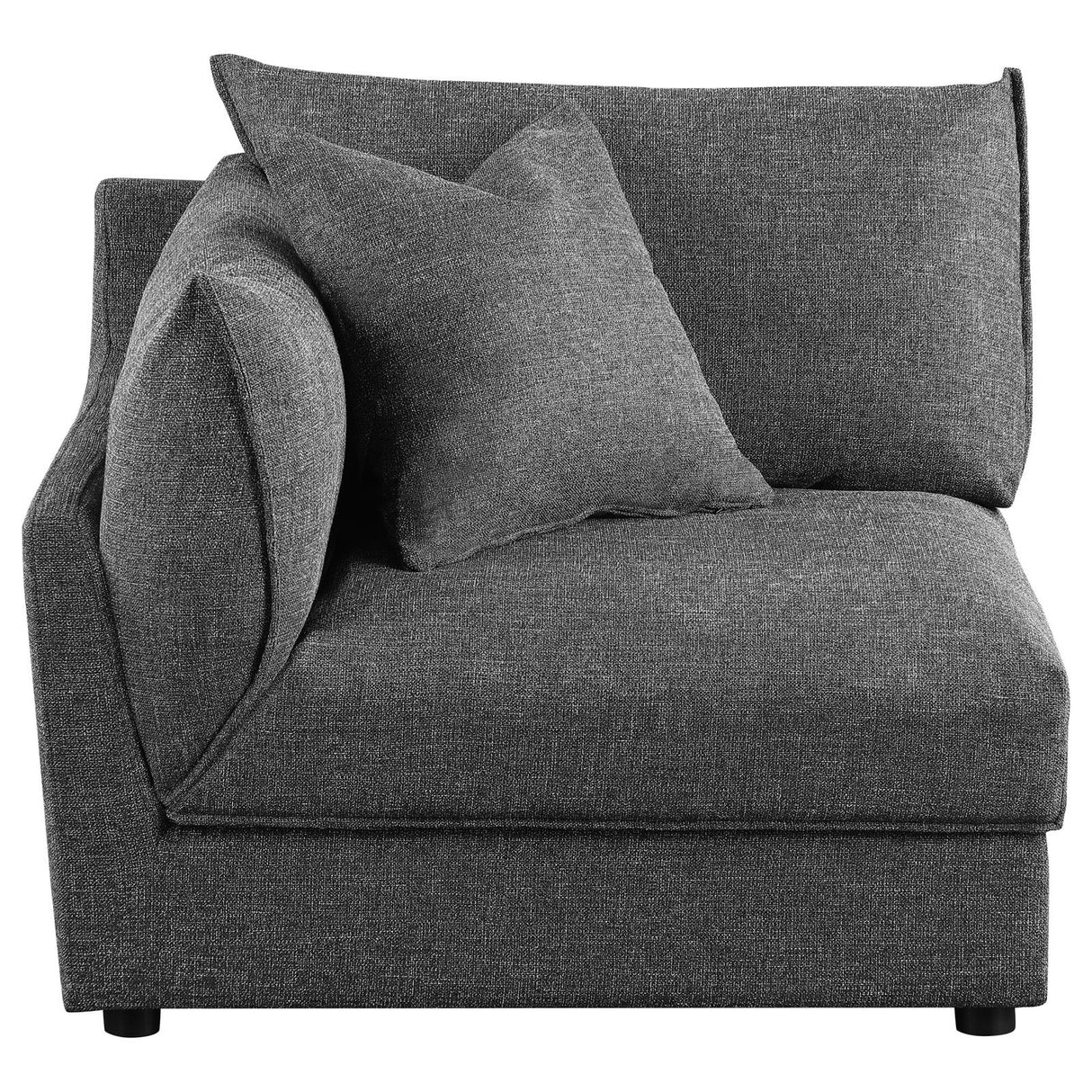 Sasha Upholstered LAF Chair Barely Black from Coaster - Luna Furniture