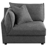 Sasha Upholstered LAF Chair Barely Black from Coaster - Luna Furniture