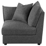 Sasha Upholstered LAF Chair Barely Black from Coaster - Luna Furniture
