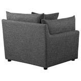 Sasha Upholstered LAF Chair Barely Black from Coaster - Luna Furniture
