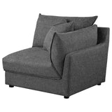 Sasha Upholstered RAF Chair Barely Black from Coaster - Luna Furniture