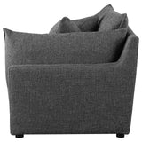 Sasha Upholstered RAF Chair Barely Black from Coaster - Luna Furniture