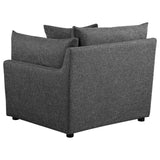 Sasha Upholstered RAF Chair Barely Black from Coaster - Luna Furniture