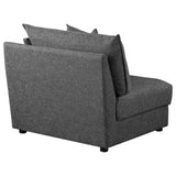 Sasha Upholstered RAF Chair Barely Black from Coaster - Luna Furniture