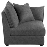 Sasha Upholstered RAF Chair Barely Black from Coaster - Luna Furniture