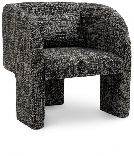 Sawyer Weaved Polyester Fabric Accent Chair Black - 491Black - Luna Furniture