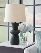 Scarbot Distressed Black Table Lamp from Ashley - Luna Furniture
