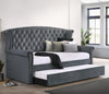Scarlett Upholstered Tufted Twin Daybed with Trundle - 300641 - Luna Furniture