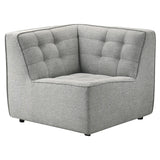 Selen Mid-Century Modern Light Grey Linen Corner Sectional Sofa - AFC01845 - Luna Furniture
