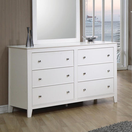 Selena 6-drawer Dresser Buttermilk - 400233 - Luna Furniture