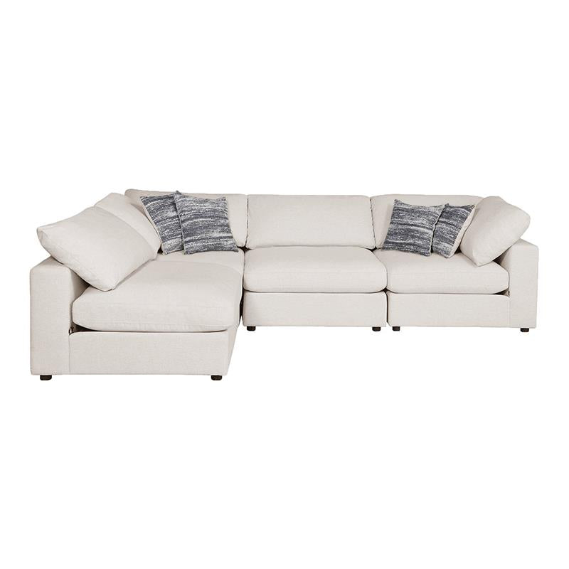 Serene Beige 4-Piece Upholstered Modular Sectional from Coaster - Luna Furniture