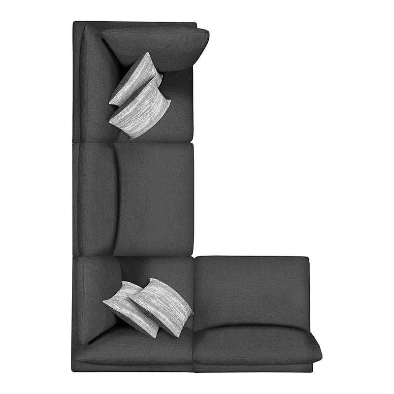Serene Charcoal Upholstered 4-Piece Modular Sectional from Coaster - Luna Furniture