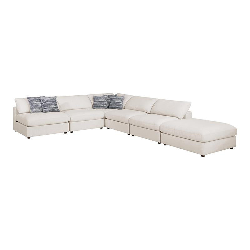 Serene Beige 6-Piece Upholstered Modular Sectional from Coaster - Luna Furniture