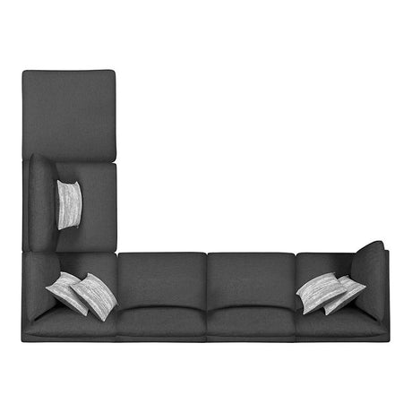 Serene Charcoal Upholstered 6-Piece Modular Sectional from Coaster - Luna Furniture